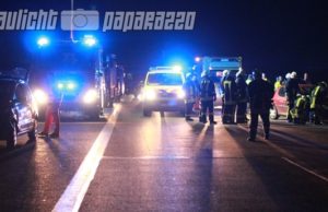 Bautzen: Gesperrte Autobahn nach einem Unfall