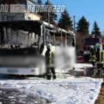 Bus ausgebrannt – FIRMA UNKENNTLICH MACHEN