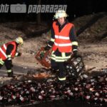 Bier landet auf B96 bei Neschwitz