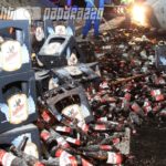 Bier landet auf B96 bei Neschwitz