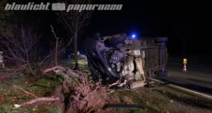 Rossendorf: Transporter kracht auf B6 gegen Baum