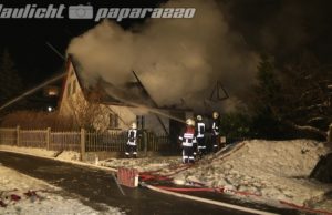 Oppach: Großfeuer vernichtet Einfamilienhaus