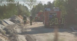 Schwarzkollm: Brand einer Förderanlage im Kieswerk