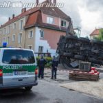Bautzen: Umgekippter Kran bleibt erstmal liegen