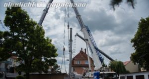 Bautzen: Umgekippten Kran erfolgreich geborgen