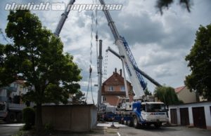 Bautzen: Umgekippten Kran erfolgreich geborgen