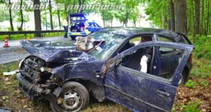 Caminau: Auto kracht gegen Baum – Fahrerin schwer verletzt
