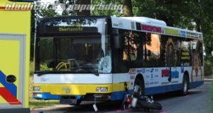 Grubschütz: Motorrad kracht in Linienbus