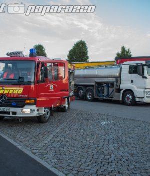 Feuerwehreinsatz auf Autobahn-Rastplatz