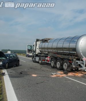Unfall mit Gefahrgutlaster auf der A4