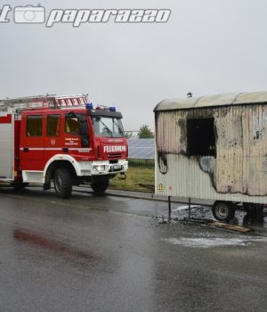 Bauwagen brennt bei Löbau ab