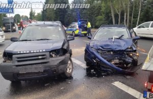 Verkehrsunfall – Autos stoßen an der Autobahn-Auffahrt Ohorn zusammen