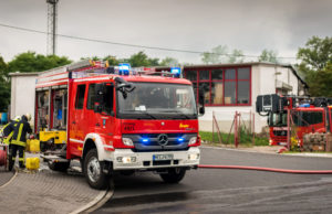 Großbrand in Coswig – Werkstatt komplett ausgebrannt