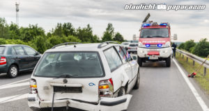 Auffahrunfall an der Autobahnanschlussstelle Pulsnitz
