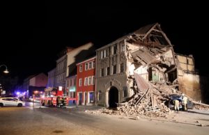 Leerstehendes Haus teilweise eingestürzt
