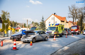 Unfall auf Dresdener Straße in Radeberg