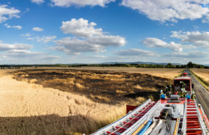Feldbrand bei Zschillichau offenbar durch Zigarette ausgelöst