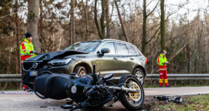 Motorradunfall in der Dresdener Heide