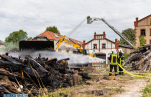 Brand auf ehemaligem Eschebach-Gelände in Radeberg