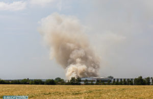 Großbrand auf Recyclinghof in Quersa