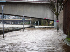 Hochwasserlage an Rhein und Mosel in Koblenz