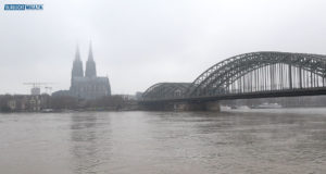Hochwasser am 01.02.2021 in Köln