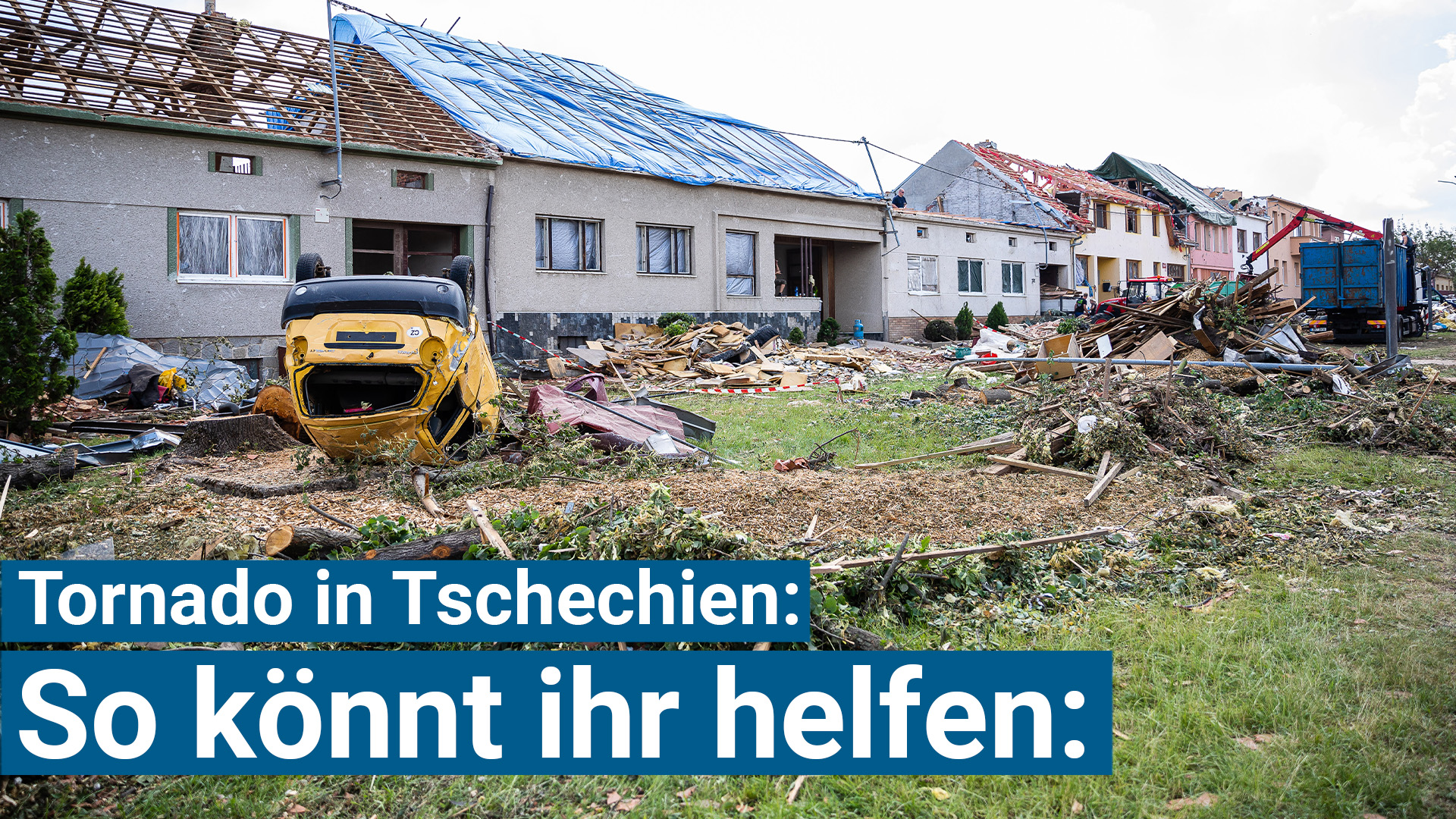 Spendenaufruf für Tornado-Opfer in Tschechien