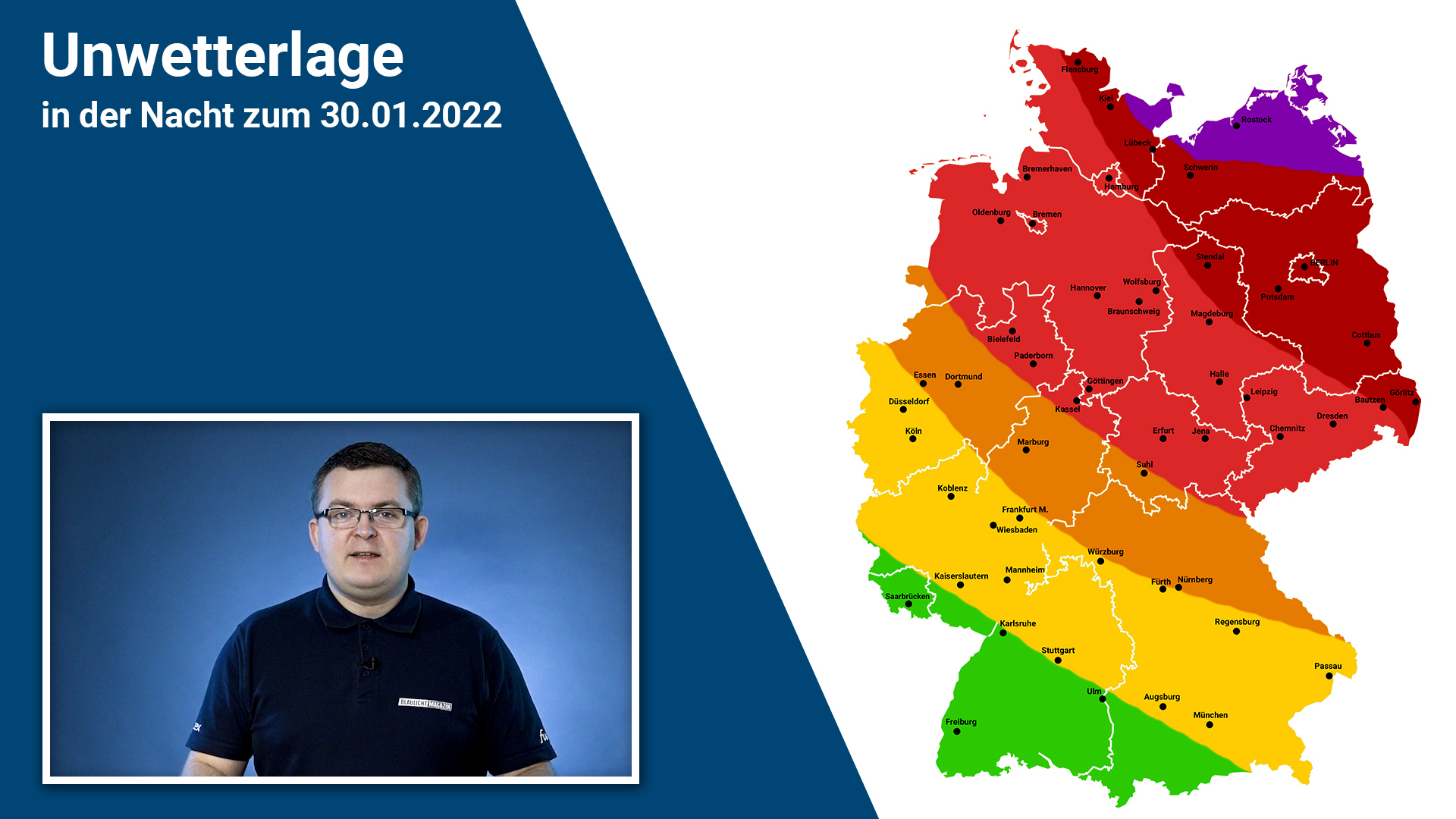Unwetterwarnung! Schwerer Sturm in der kommenden Nacht