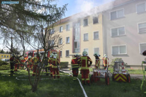 Großerkmannsdorf – Brand in Mehrfamilenhaus