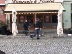 Polizistin im Dienstfrei stellt sich Randalierern entgegen, Gaffer filmen nur, anstatt zu helfen