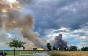Waldbrand in der Gohrischheide erfordert massive Einsatzkräfte
