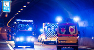 Feuerwehr probt Ernstfall im Tunnel Könisghainer Berge