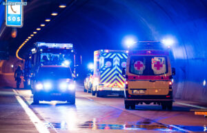 Feuerwehr probt Ernstfall im Tunnel Könisghainer Berge