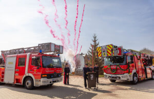 Feuerwehr Pulsnitz stellt neue Drehleiter in Dienst